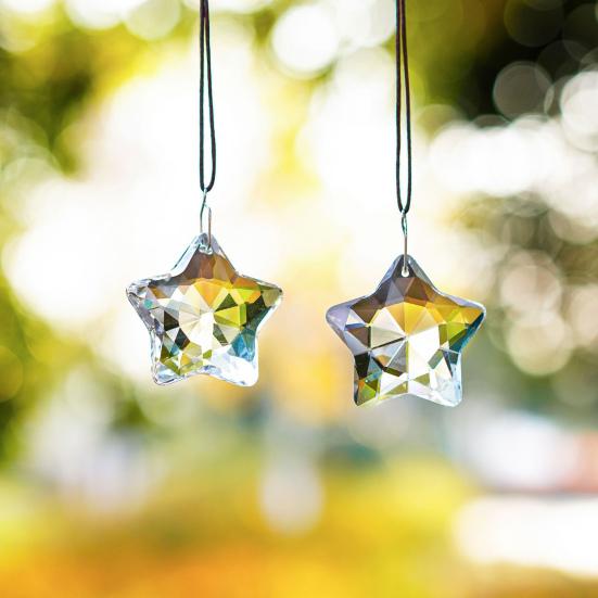 1/6 шт. Искусственный кристалл Звезда Ловец солнца Украшение В помещении На открытом воздухе Сад Окно Настенный