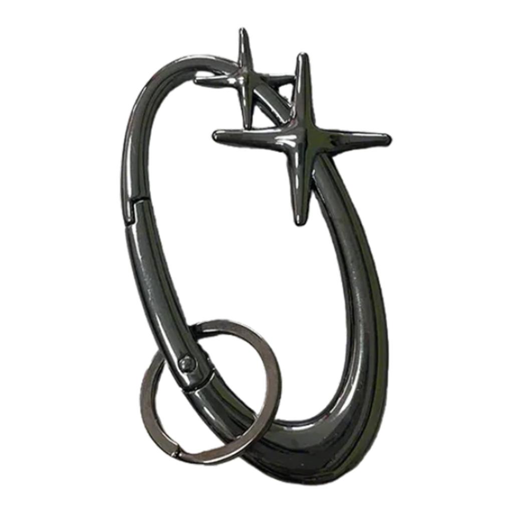 Стильный карабин-брелок Y2K со звездой, минималистичный кулон-карабин со звездой из нержавеющей стали для сумок и рюкзаков