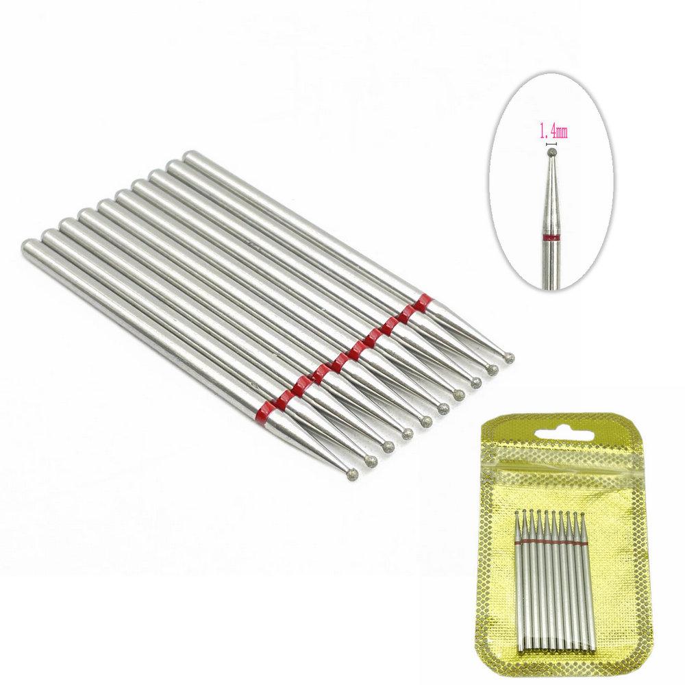 10 шт./упак. сверло для ногтей, полировщик, алмазные сверла для ногтей, вращающиеся насадки для электрического маникюрного аппарата, фрезы, заусенцы, инструменты для дизайна ногтей, аксессуары