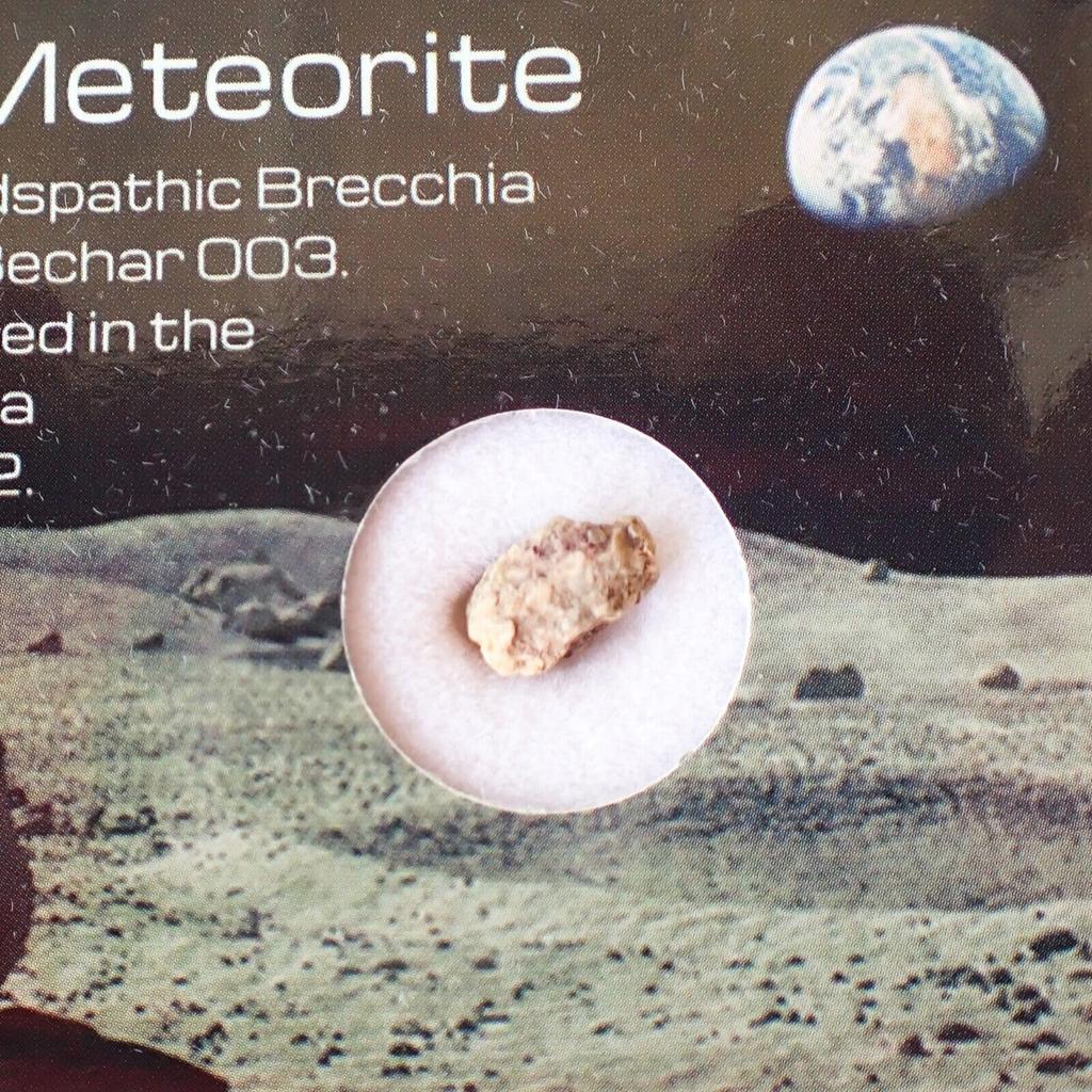 Tsukushi Science Lunar Meteorite Moon Rock Official Meteorite Name "Bechar003" Authenticity Guaranteed Lunar Origin Meteorite Rocks On the Moon's