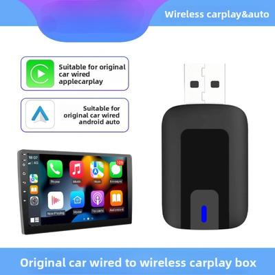 Беспроводной адаптер CarPlay для iPhone Преобразует проводной CarPlay в беспроводной, Совместим с Android Auto и большинством автомобилей