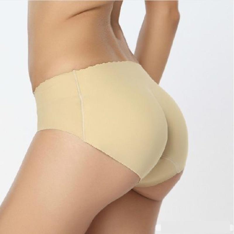Hip Up Panties Fake Ass Underwear Solid Color Short Feminino Cotton High Waist