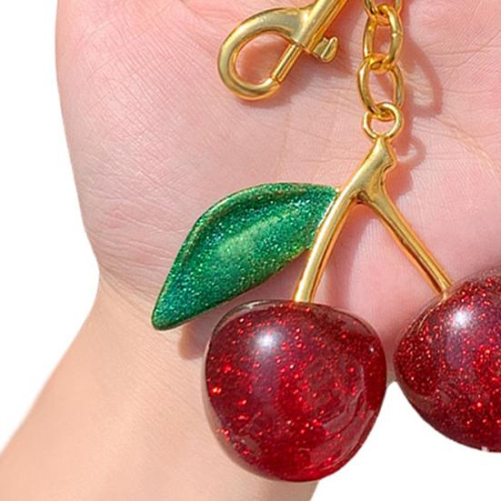 Брелок Держатель для ключей Подвеска Листья вишни Брелок Устойчивый к выцветанию Сплав Кольцо для ключей Аксессуар для рюкзака Машины