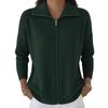 2026 European & American Zipper Knit Cardigan: Women's Autumn/Winter Casual Solid Color Fashion Sweater Outerwear