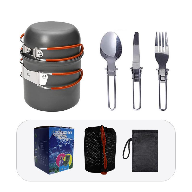 DS101 Lightweight Outdoor Cookware Set, FDA/LFGB Certified, Customizable for Backpacking