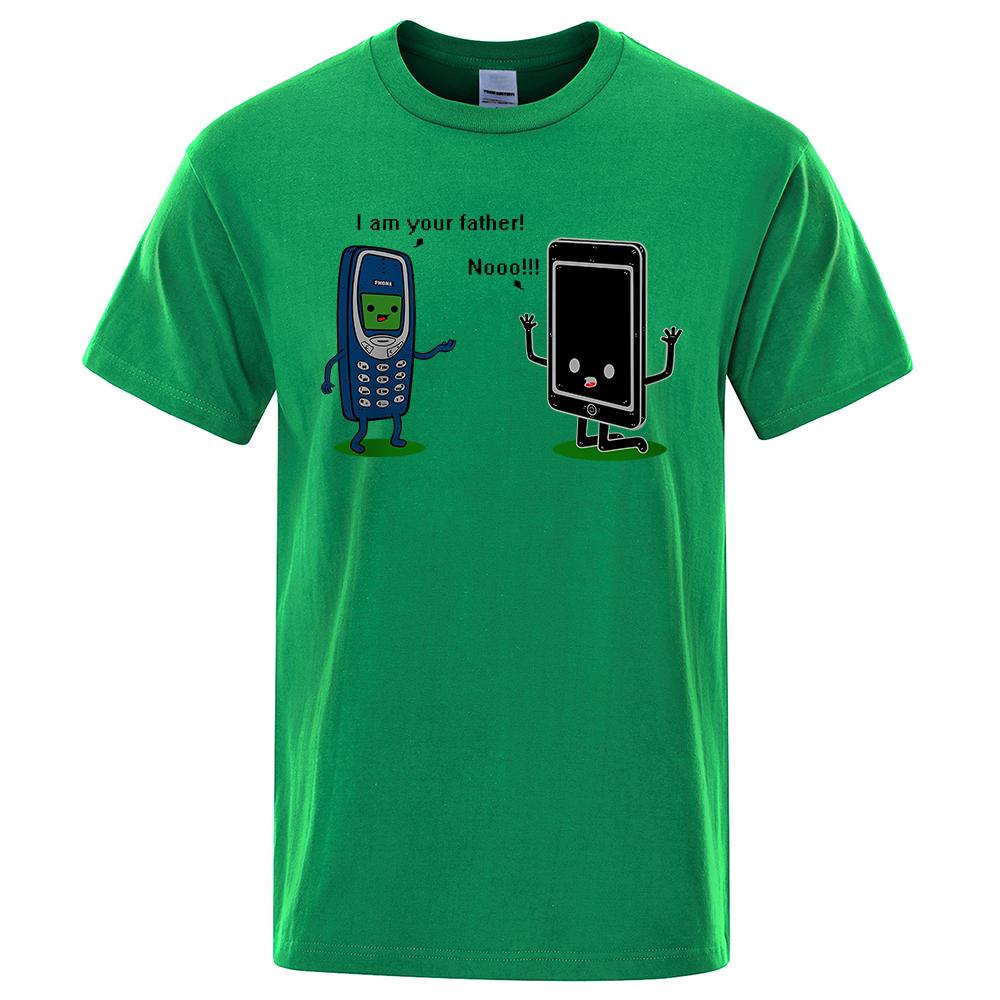 I'm Your Father Funny Phone T-Shirts Men Women Casual Short Sleeve Crewneck Breathable Tops Cotton Summer Hip Hop Tee Clothing