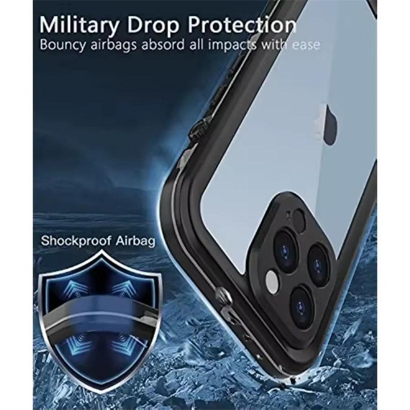 Полностью герметичный прозрачный водонепроницаемый чехол IP68 для iPhone 16 15 14 Plus 13 12 Pro Max Mini XR, противоударный чехол с защитой экрана
