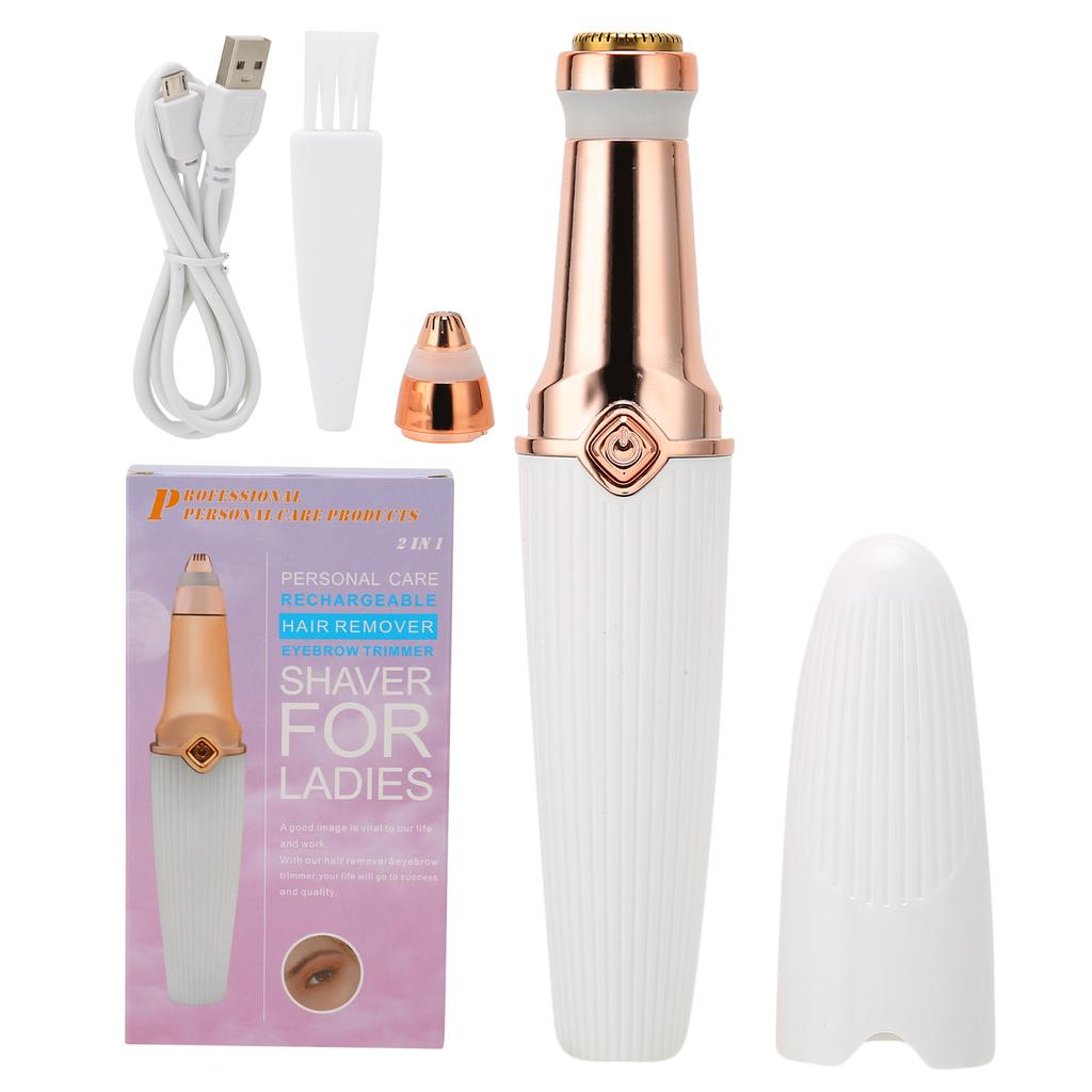 Электрический триммер для бровей 2 в 1, помада в форме USB, аккумуляторная безболезненная машина для удаления волос