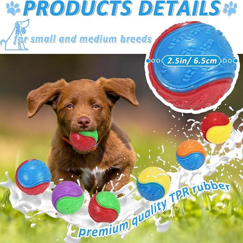 Pet Dog Toy Interactive Rubber Squeaky Ball Dog Toy Bite-resistant High Bounce Puppy Ball Interactive Playing for Dogs Toys
