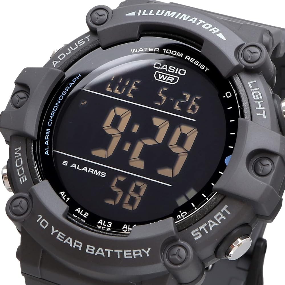 Casio Standard Digital Watch AE-1500WH-8BV Men's Dark Gray Waterproof Imported Model