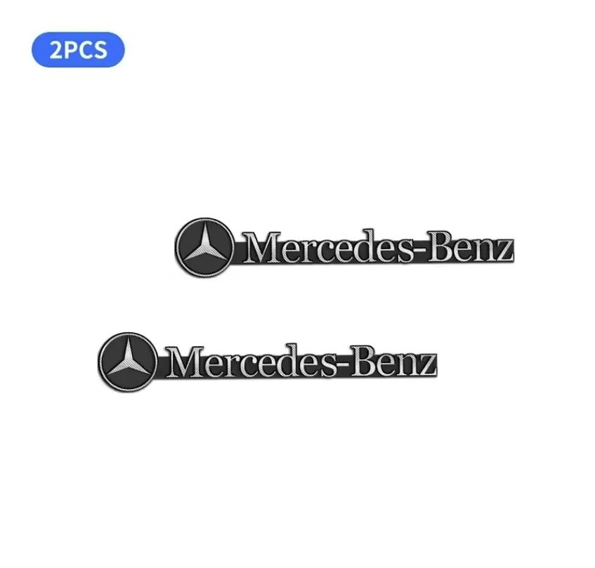 2/4pcs Car Styling 3D Aluminum Speaker Audio Stickers Badge Emblem Decal For Mercedes Benz AMG W124 W202 W203 W204 W210 W211 NI5