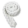 White Knotted Braid Crib Bumper Pillow for Kids