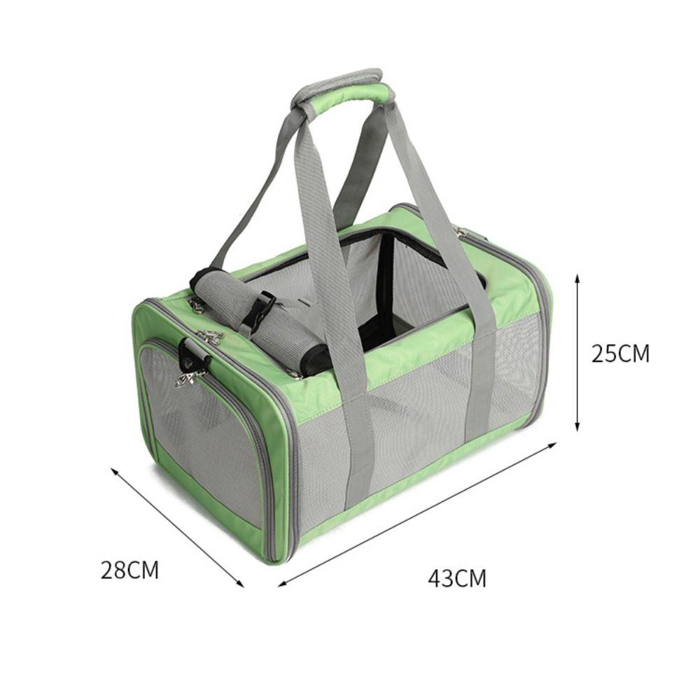 Lightweight Canvas Pets Travel Handbag Breathable Large Capacity Cat Bag Foldable Portable Pet Airline Bag Cat