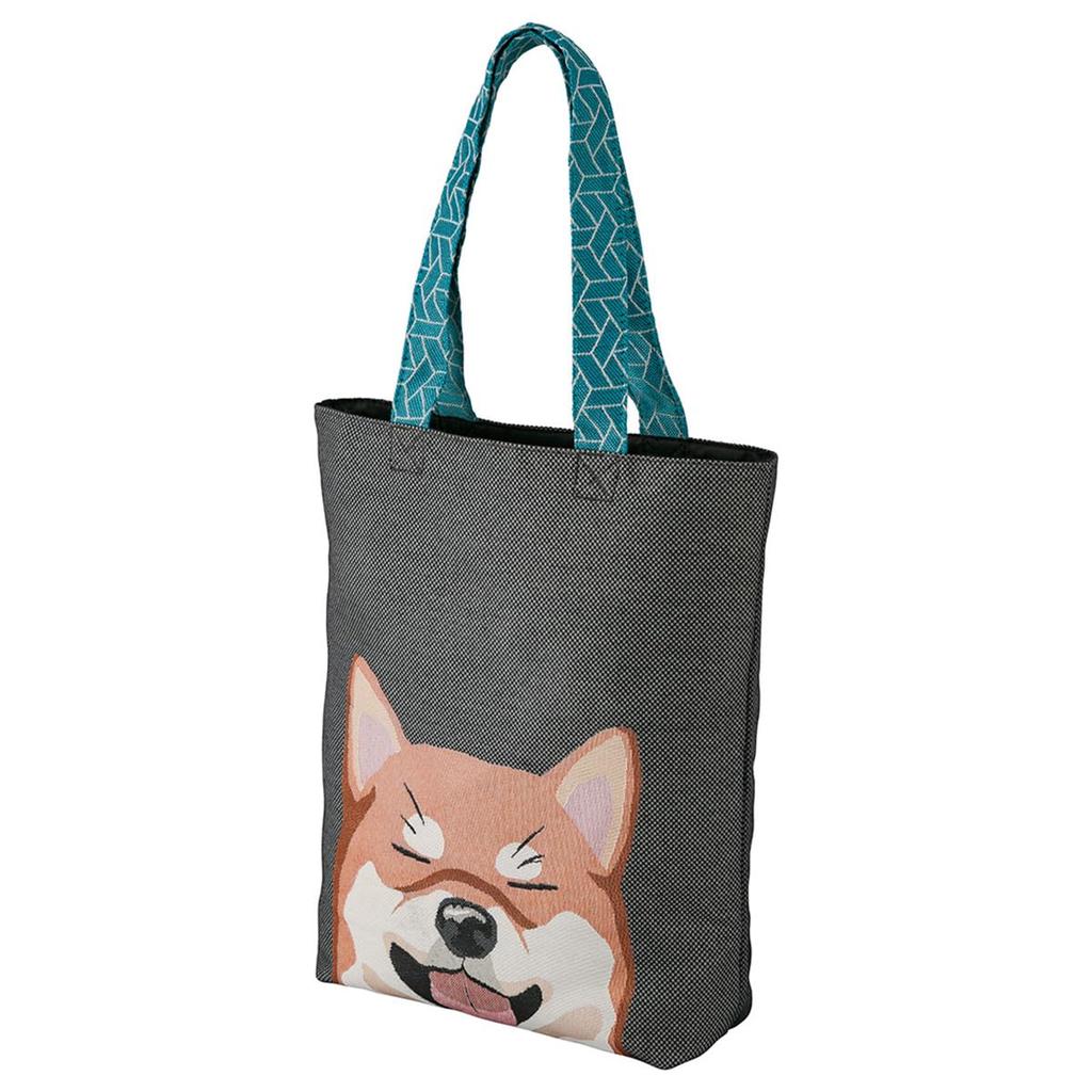 Marushin Wonderful Peace Love Eyes Tote Bag with Small Item Shiba Inu Dog and Cat Large A4 0765002500 Case, Design, Cute, Women's, Capacity, Gusseted,