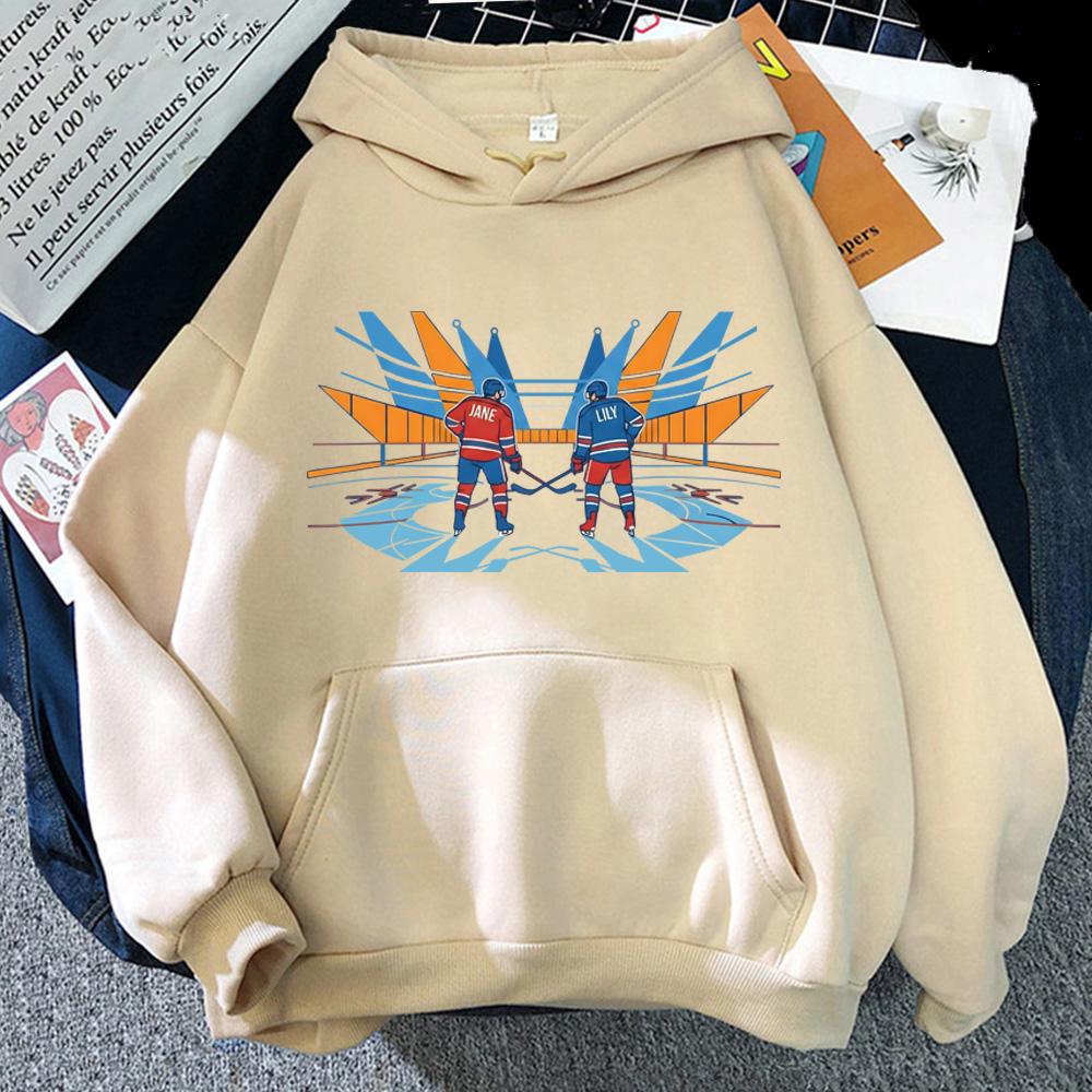 Худи для хоккея с подогревом Rivalry Jane & Lily Fan HOODIE В стиле манги Высококачественное для Осени/Зимы Свитшот с капюшоном на флисе