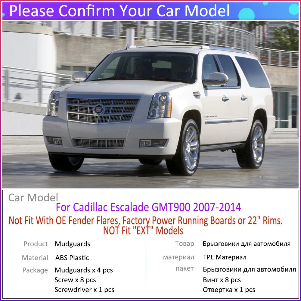 4 шт. автомобильные брызговики для Cadillac Escalade GMT900 2007 ~ 2014 брызговики Fender брызговики авто