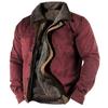 Men's Winter Halloween Casual Print Long Sleeve Button Thick Coat