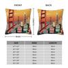 San Francisco Golden Gate Bridge Square Pillowcase Polyester Linen Velvet Pattern Zip Decor Throw Pillow Case Car Cushion Cover
