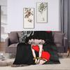 Warm Blanket Airplane Travel B-Bettys Boops Bedding Throws  Flannel Bedspread For Home Decor Graphic Sofa Bed Cover