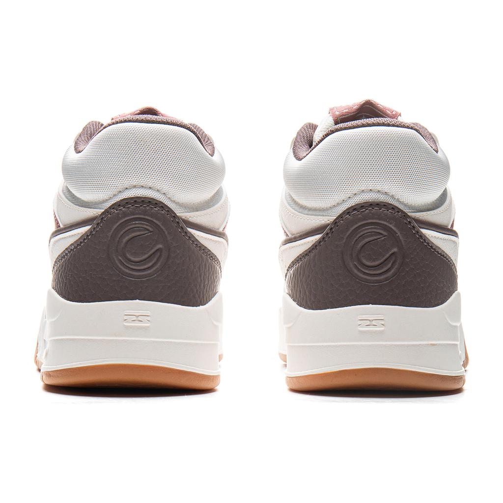 Li Ning Moon White Hi Casual Versatile Thick Sole Non-Slip Wear-Resistant Breathable High-Top Skate Shoes Women Sneakers Brown AGCU314-6