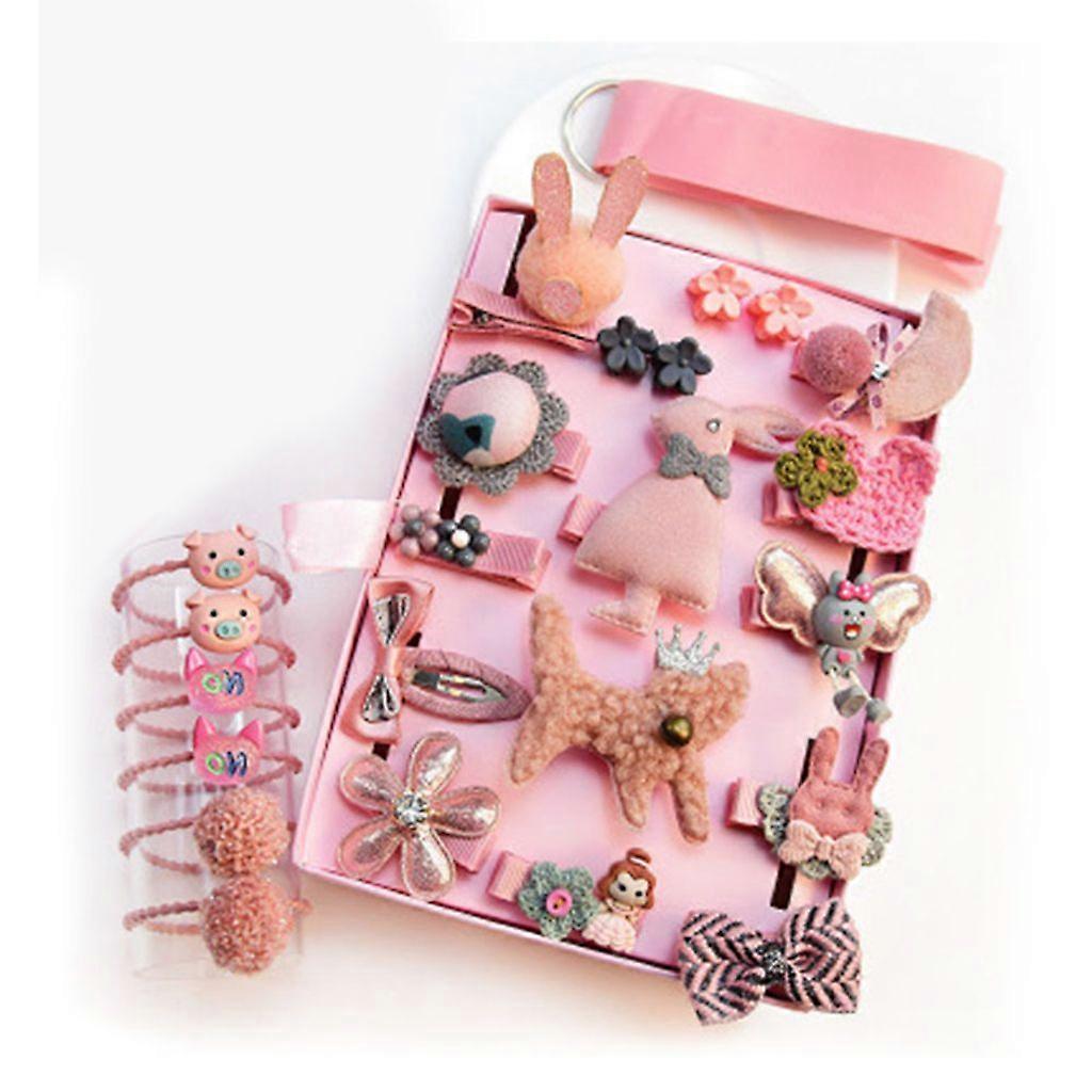 24pcs Gift Set Hair Accessories Baby Girls Hair Clips Bowknot Hair Clips Hair Clips Set Headdresses