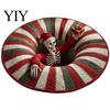 Durable Decorative Home Accents 3D Halloween Rug, Bottomless Pit Illusion Quilted Look Floor Seasonal Festive Area Carpet Mat, Non-Slip Spooky Rug for