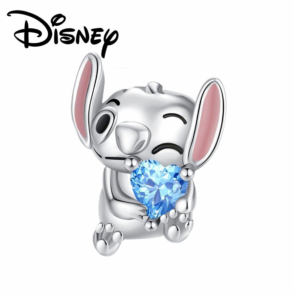 Disney 925 Silver Minnie Strawberry Bear Charms Beads Fits 3mm Original Bracelet Necklace Womens DIY Fine Jewelry Gifts
