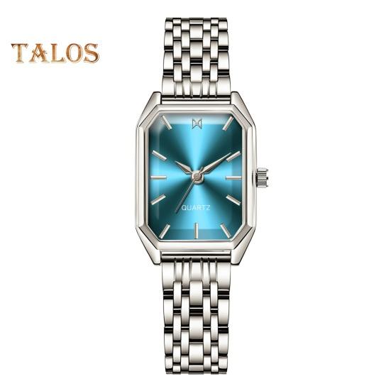 Женские наручные часы с прямоугольным циферблатом и ремешком из нержавеющей стали, деловые, формальные, кварцевые, ювелирные изделия, подарок на день рождения