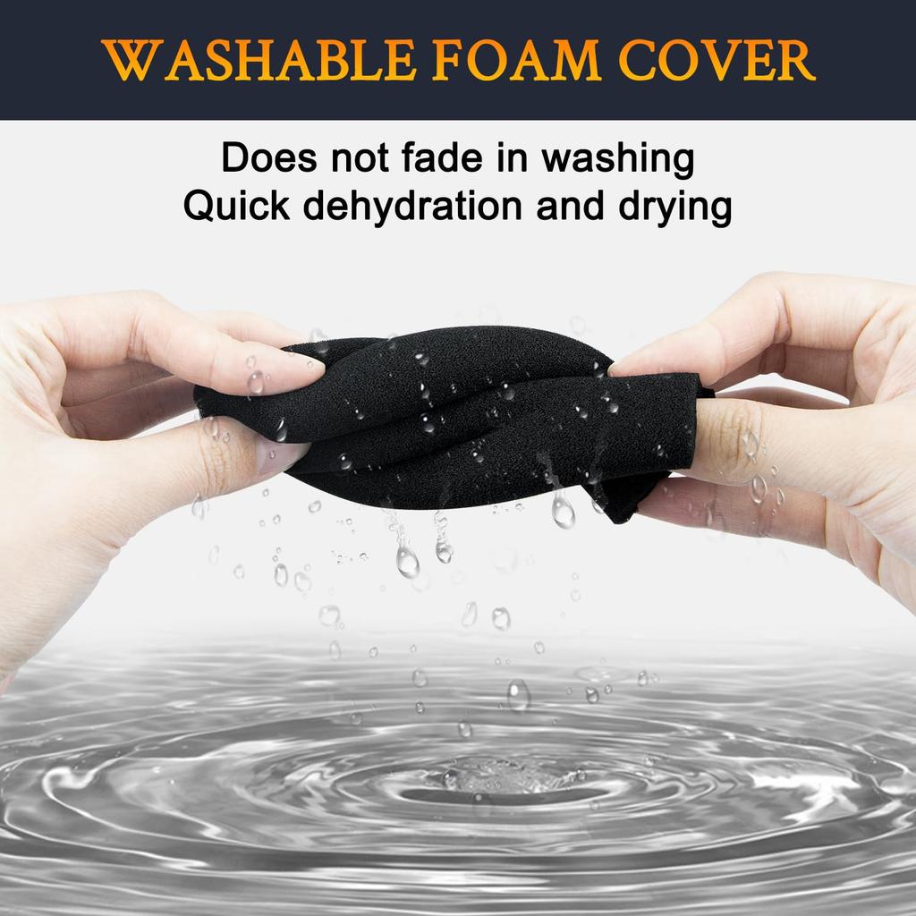 SOULWIT Microphone Foam Cover Pop Filter for HyperX QuadCast QuadCast S QuadCast 2S Wind Screen Replacement Black