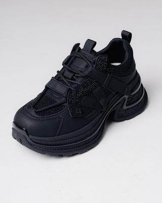 Кроссовки женские Suny Liana 1273 36 черные кожа сетка