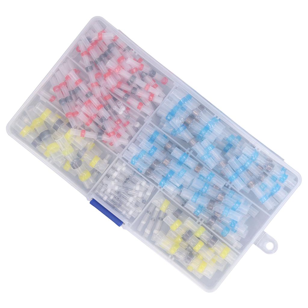 200 шт. Термоусадочные кабельные соединители с припоем, водонепроницаемые, изолированные 2:1 соотношение