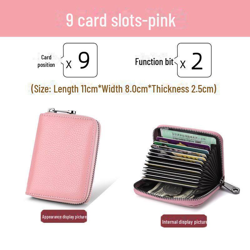 Unisex Anti-Cut, Anti-Theft Card Holder: Large Capacity with Multiple Card Slots for Couples, Solid Color Design for Cards and IDs.