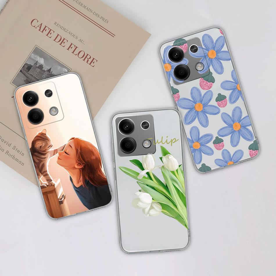 Чехол для телефона Redmi Note 13 Pro Plus, Чернильная живопись, Прозрачный, Мягкий, Тонкий, Силиконовый, Противоударный, Задняя крышка для Redmi Note13 13Pro+
