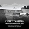 VICTORINOX Carving Set, Knife and Fork Set, Black, Professional-Grade Knives for BBQ and Steak Grilling, Grand Ma?tre, Forged, 7.7243.2