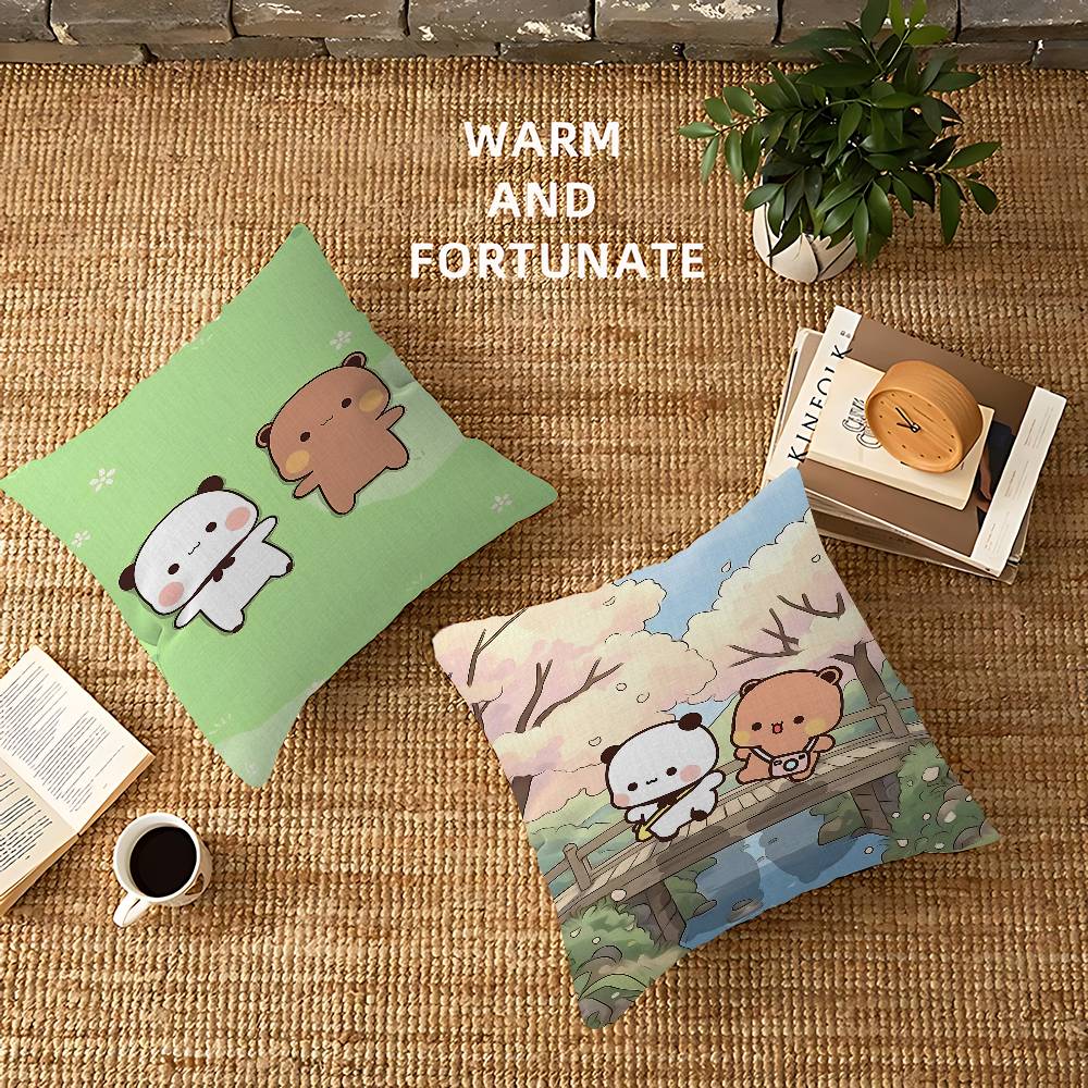 Bubu Dudu Cartoon Cushion Cover Car Throw Pillow Case For Sofa Car Christmas Gift 40X40Cm 45X45Cm