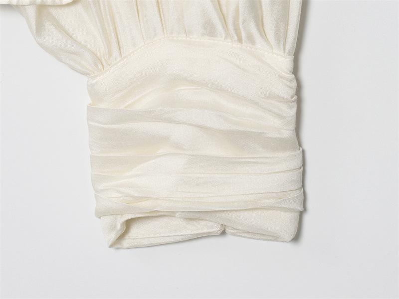 Women's Draped Long Sleeve Blouse - Stylish 2025 Fashion
