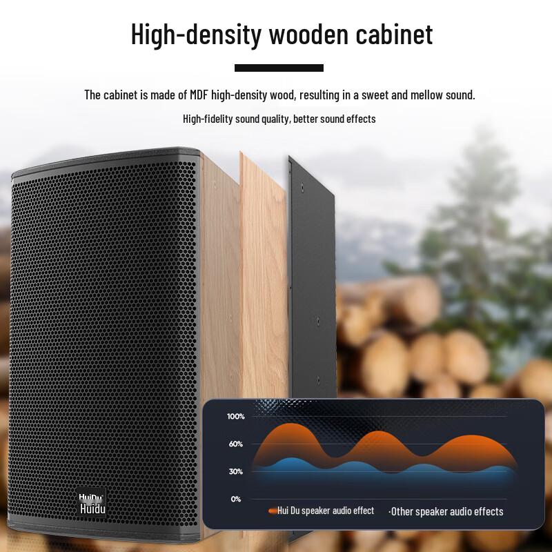 HuiDu MS-8 Professional Full-Range Passive Stage Speaker