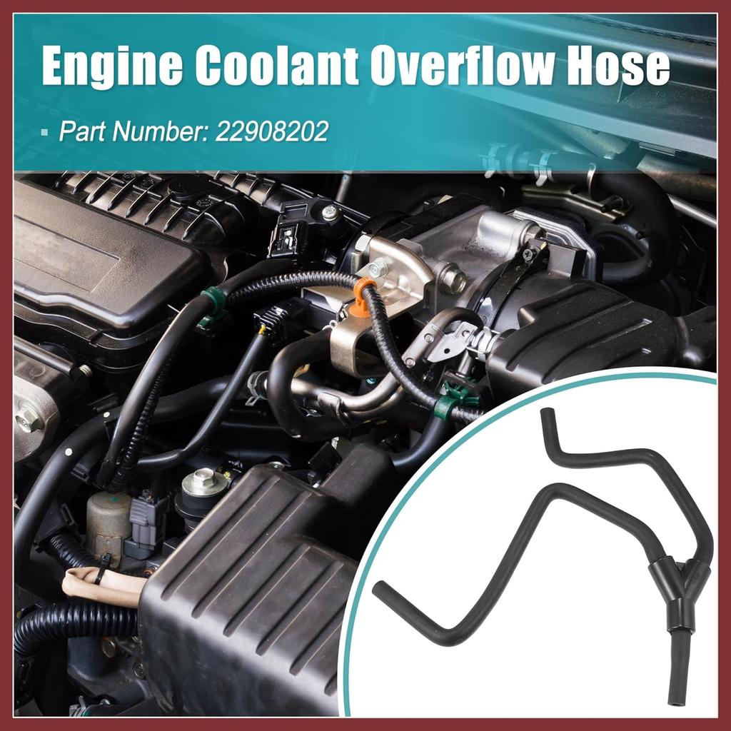 Upper Radiator Surge Tank Inlet Hose Reservoir Hose 22908202 for Cadillac ATS CTS for Chevrolet Camaro 4 Cyl 2013-2018 Engine Coolant Overflow Hose