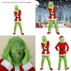 Halloween And Christmas Grinch Stole Christ Cosplay Costume Accessory Set For Party Wear