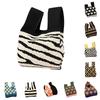 Durable Polyester Fabric Knitted Handheld Bag In 10 Colors For Women