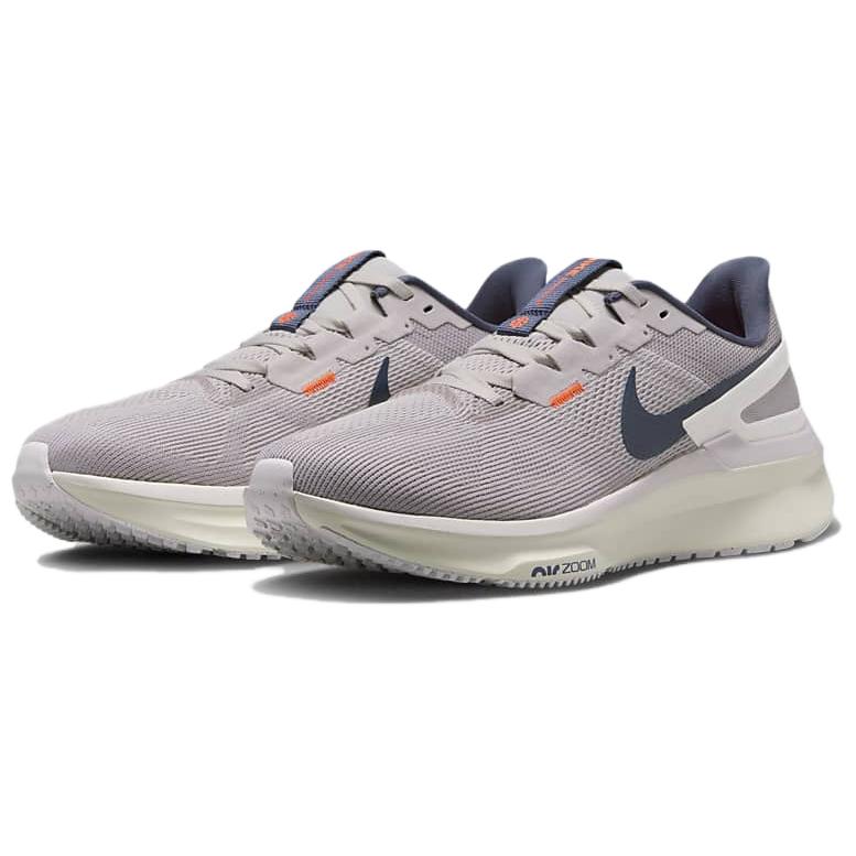Nike Air Zoom Structure 25 Light Iron Ore Thunder Blue Мужские кроссовки Серые Total-Orange Atmosphere-Grey DJ7883-009