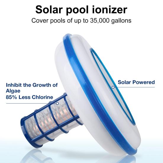 Очиститель бассейна на солнечной энергии Плавающий очиститель воды со щеткой Устойчивый очиститель бассейна на солнечной энергии для бассейнов с пресной или соленой водой Спа