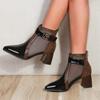 Ботильоны на высоком каблуке с острым носком, удобные, элегантные, из натуральной искусственной кожи, в стиле ретро, женские, лаконичные туфли, женские, Botines Mujer
