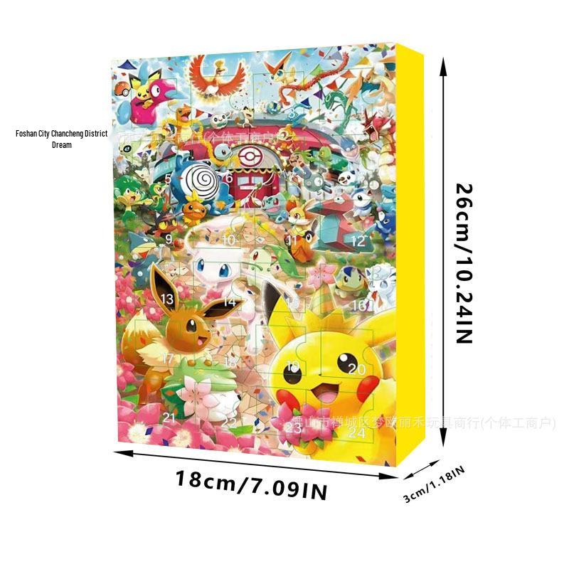 Рождественский адвент-календарь Pokémon 2025: Коробка-сюрприз «Покемоны», 24 штуки