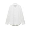 Fall and Winter New Women's Clothing Fashion Style Cotton Small Pleated Laminated Decoration Stand Collar Long Sleeves Shirt 4786277