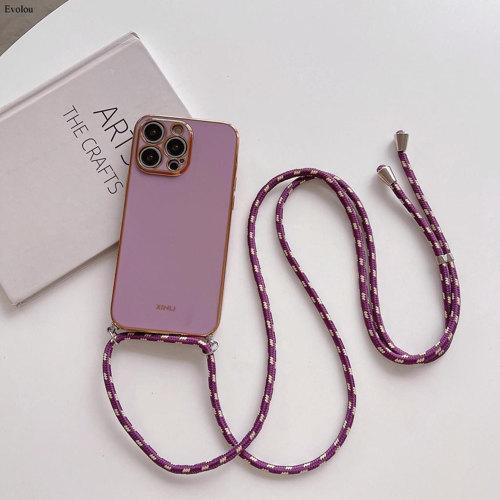 Чехол-кошелек на ремешке через плечо с покрытием для iPhone 17 Pro Max 17 Air 17Pro, мягкий ТПУ, защита объектива, противоударная задняя крышка