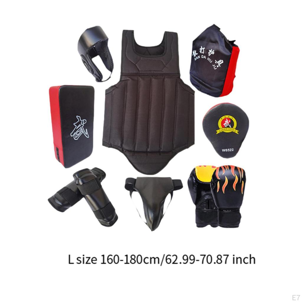 8 шт. Защитное снаряжение для тхэквондо, защитная накладка для тела, нагрудник, полная цель