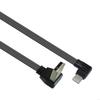 USB 2.0 Male to USB C Data Cord Wire Straight Head/90 Degree Bend Flat Cable for Tablet Phones 480Mbps Data Transfer