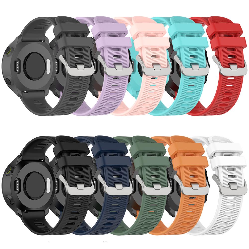 20mm Silicone Strap For Garmin Forerunner 55 158 245 645 Smart Watch Band for Garmin Venu 2 Plus/Vivoactive 5