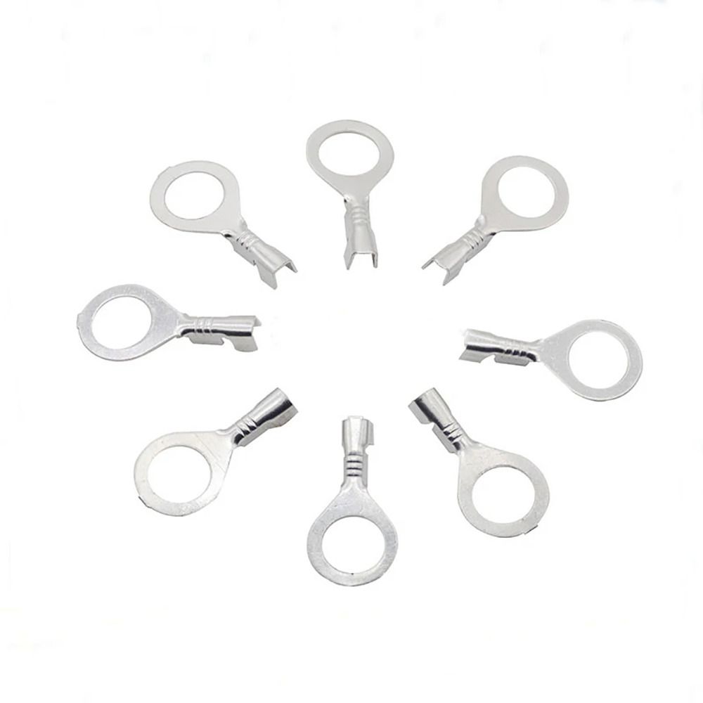 100 шт. M3/M4/M5/M6/M8 DJ431 Клеммная колодка Кольцевые наконечники с лужением Кольцевые наконечники Латунный соединитель провода Обжимной наконечник Набор ассорти